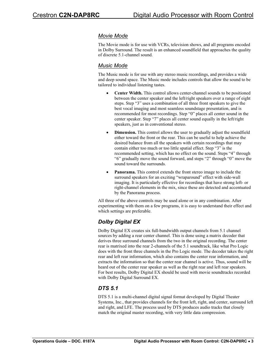 Crestron electronic C2N-DAP8RC User Manual | Page 7 / 80