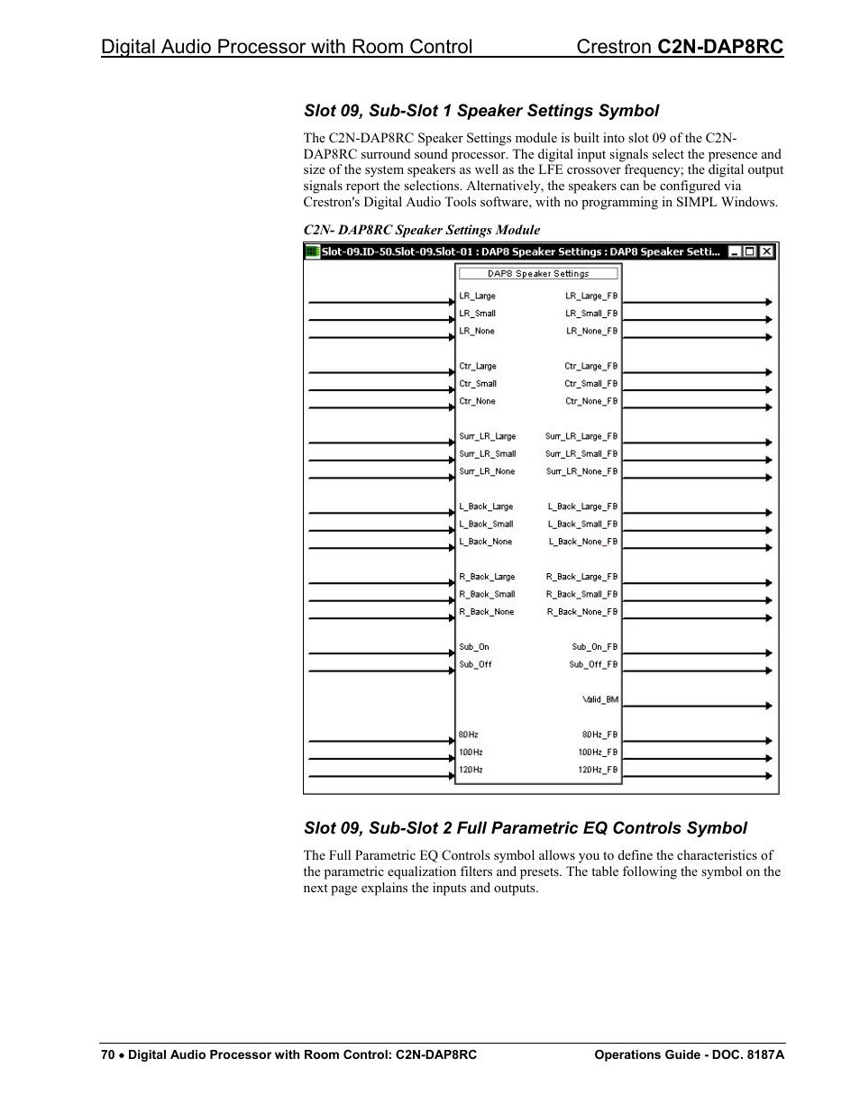 Crestron electronic C2N-DAP8RC User Manual | Page 74 / 80