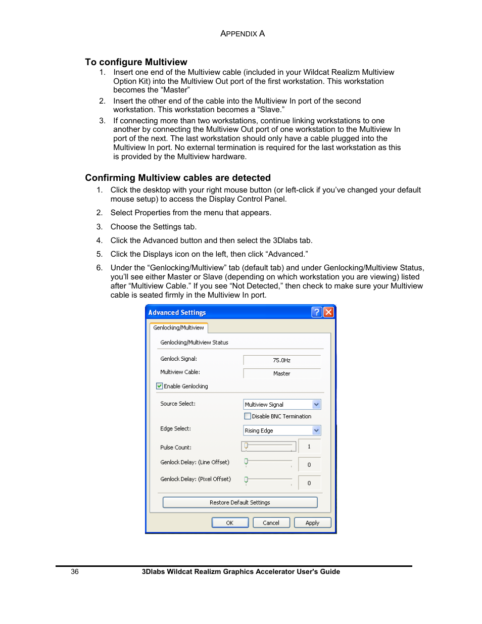 3DLABS WILDCAT REALIZM 100 User Manual | Page 36 / 51