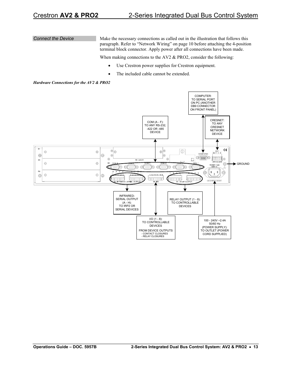 Crestron electronic AV2 User Manual | Page 17 / 36