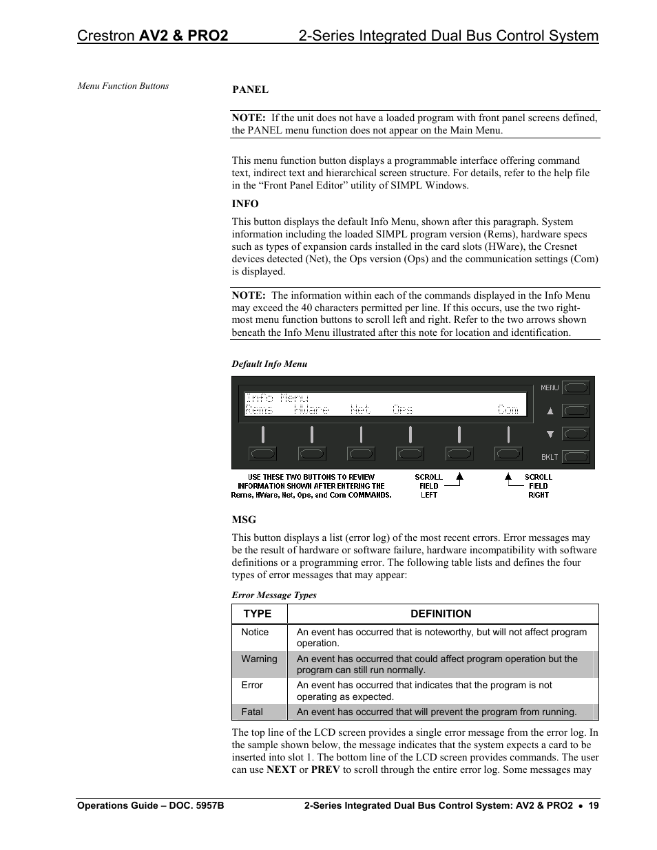 Crestron electronic AV2 User Manual | Page 23 / 36