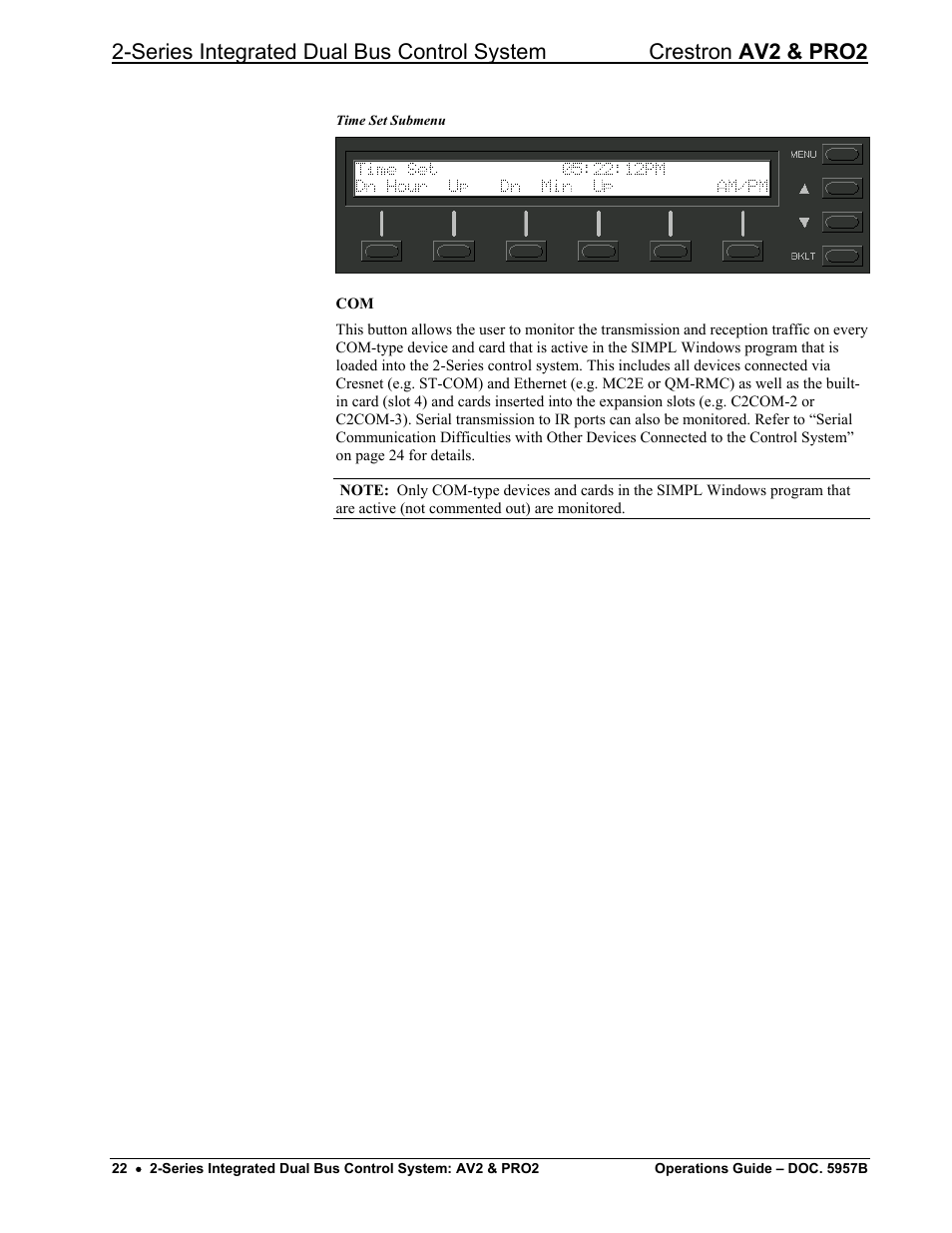 Crestron electronic AV2 User Manual | Page 26 / 36