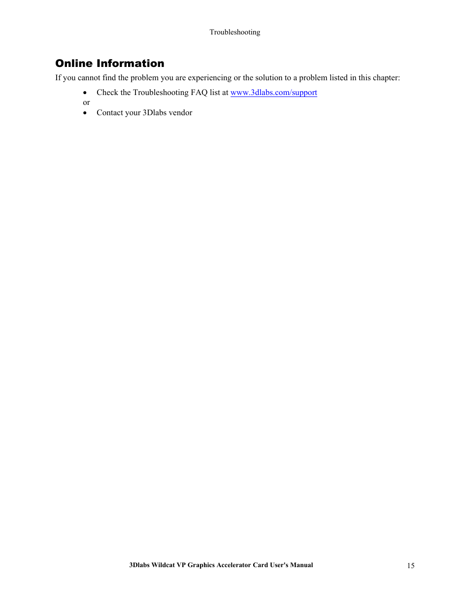 Online information | 3DLABS VP User Manual | Page 21 / 41