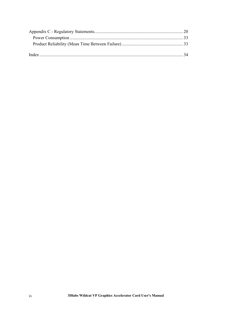 3DLABS VP User Manual | Page 4 / 41