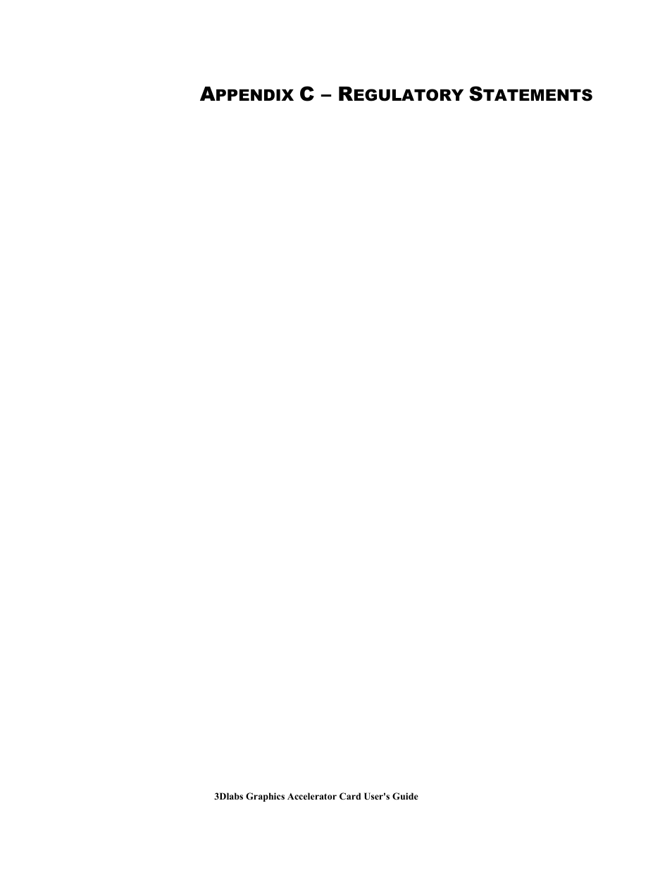Appendix c – regulatory statements, C – r | 3DLABS Wildcat4 7110 User Manual | Page 42 / 50
