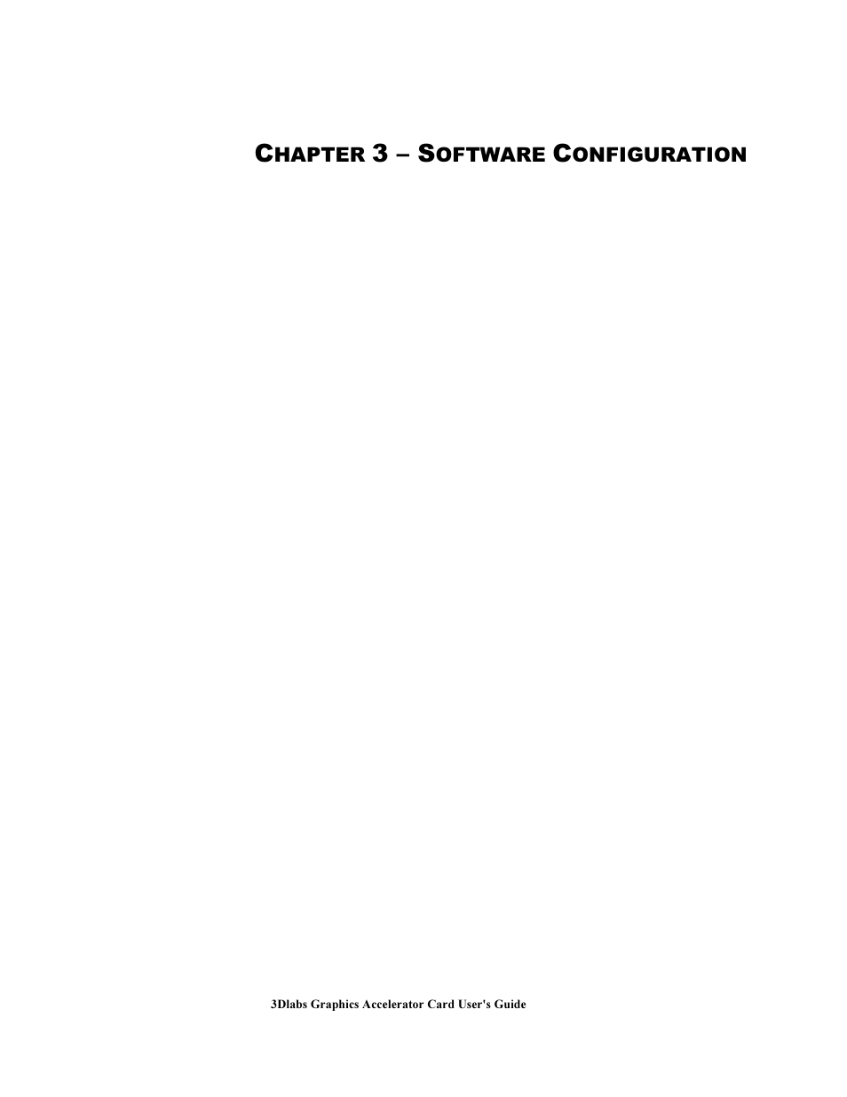 C hapter 3 s oftware c onfiguration, 3 – s | 3DLABS Wildcat III 6110 User Manual | Page 23 / 56