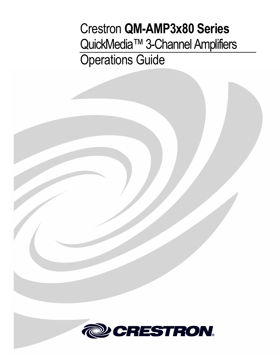 Crestron electronic QM-AMP3x80 Series User Manual | 32 pages