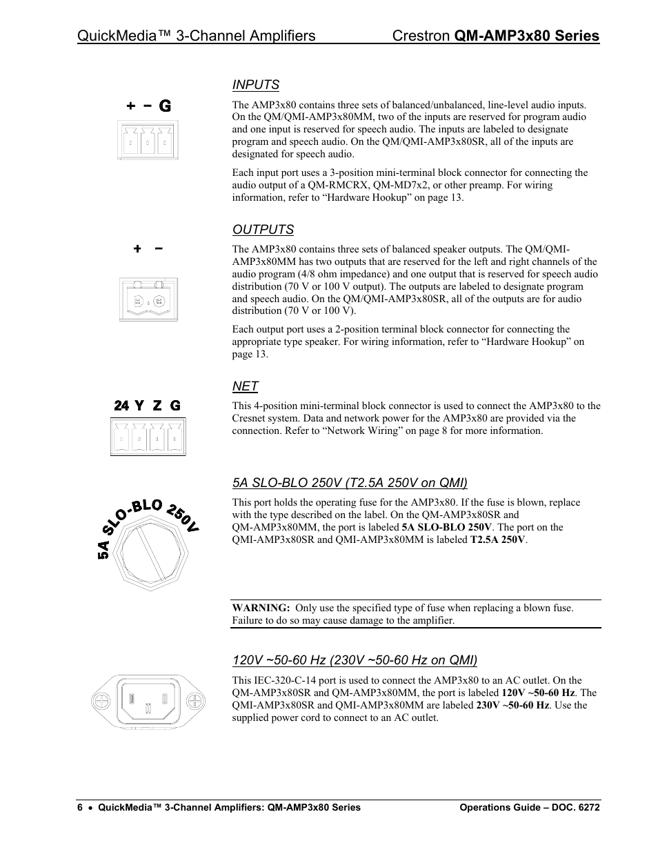 Crestron electronic QM-AMP3x80 Series User Manual | Page 10 / 32
