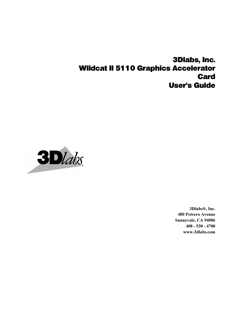 3DLABS Wildcat II 5110 User Manual | 57 pages