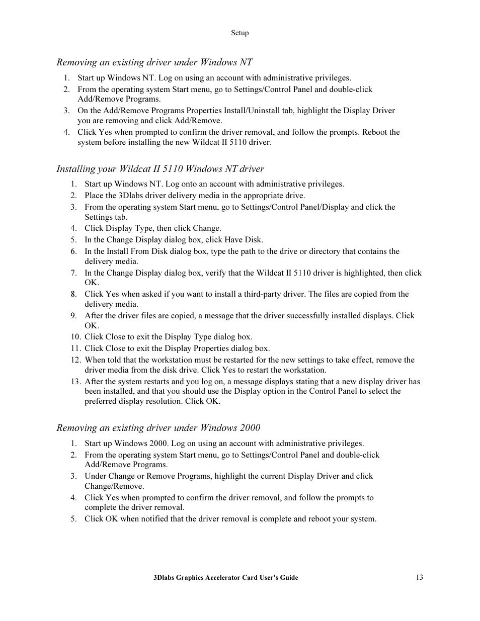 3DLABS Wildcat II 5110 User Manual | Page 19 / 57