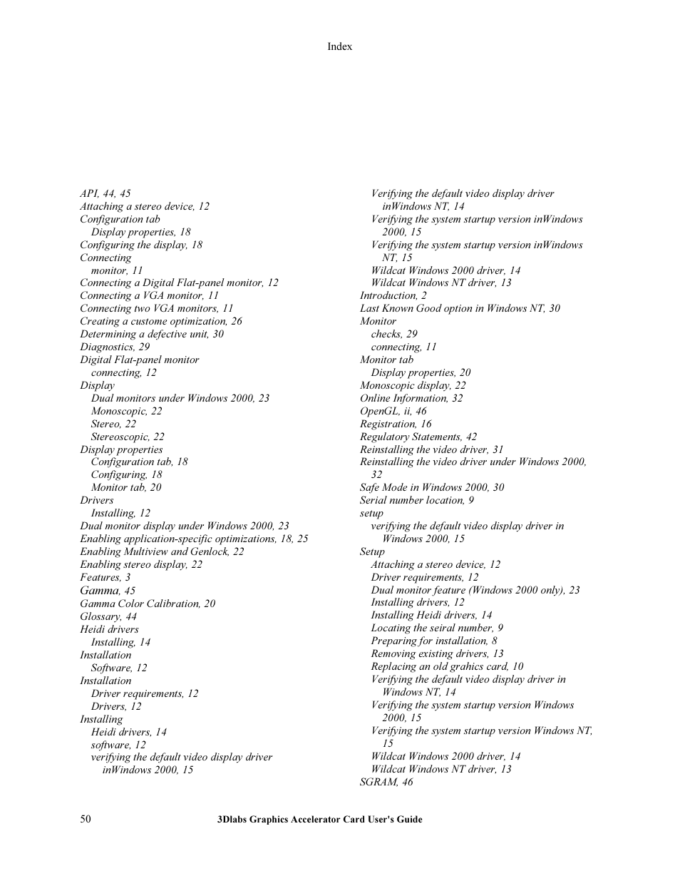 3DLABS Wildcat II 5110 User Manual | Page 56 / 57