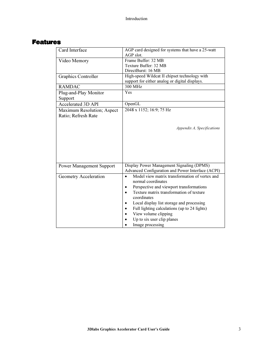 Cй~нмкйл, Cй~нмкйл cй~нмкйл | 3DLABS Wildcat II 5000 User Manual | Page 7 / 51