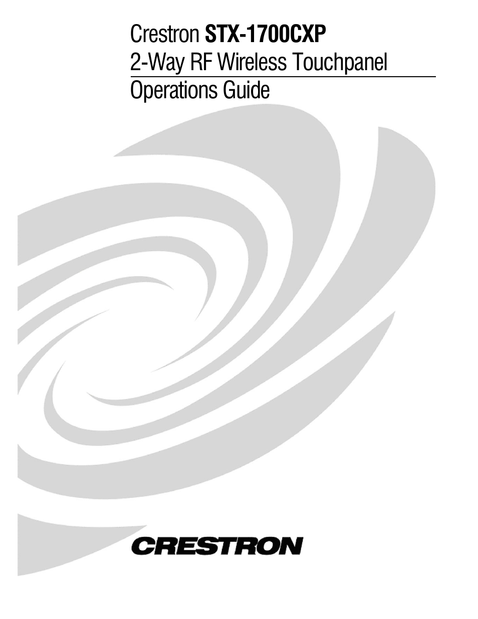 Crestron electronic STX-1700CXP User Manual | 40 pages