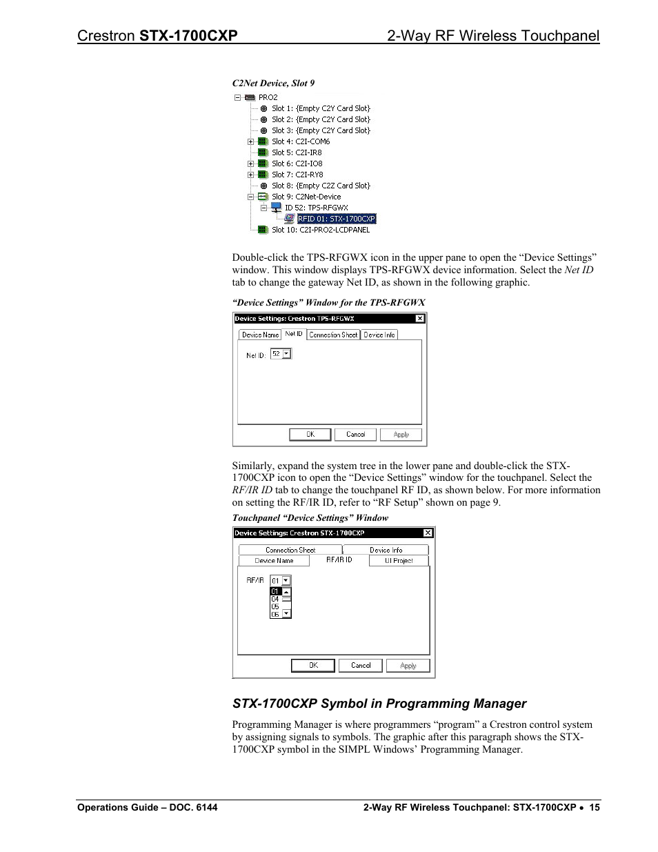 Stx-1700cxp symbol in programming manager | Crestron electronic STX-1700CXP User Manual | Page 19 / 40