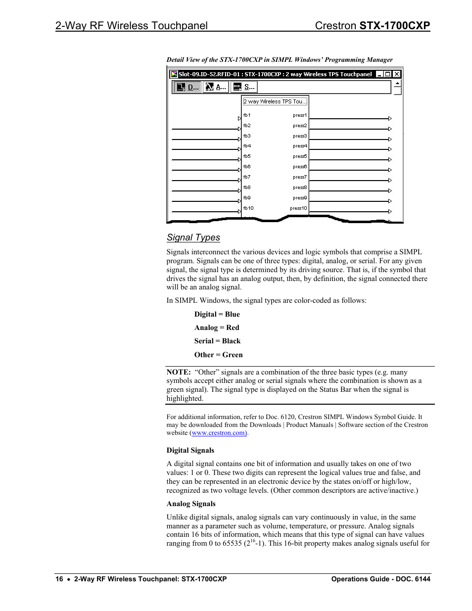 Way rf wireless touchpanel crestron stx-1700cxp | Crestron electronic STX-1700CXP User Manual | Page 20 / 40