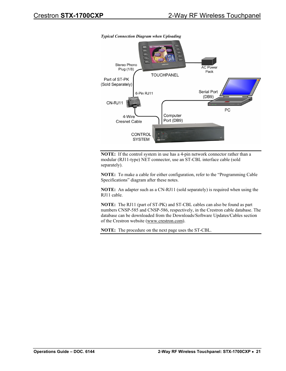 Crestron electronic STX-1700CXP User Manual | Page 25 / 40