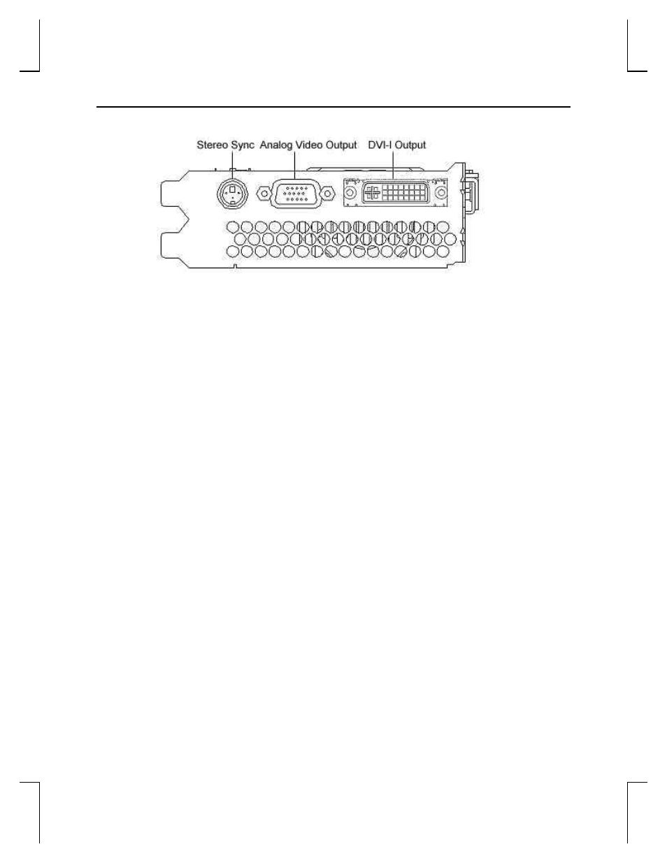 Stereo sync output, Analog video output, Dvi-i output | 3DLABS Wildcat 4110 User Manual | Page 38 / 40