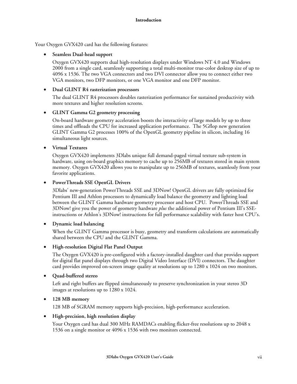 3DLABS Oxygen GVX420 User Manual | Page 7 / 44