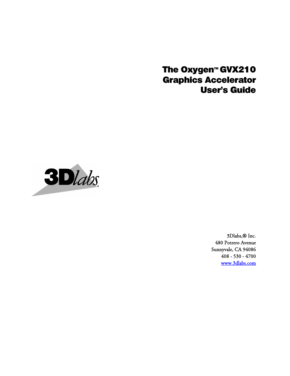 3DLABS Oxygen GVX210 User Manual | 49 pages