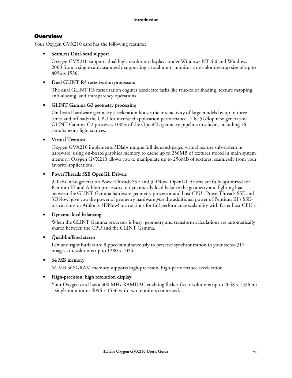 3DLABS Oxygen GVX210 User Manual | Page 7 / 49