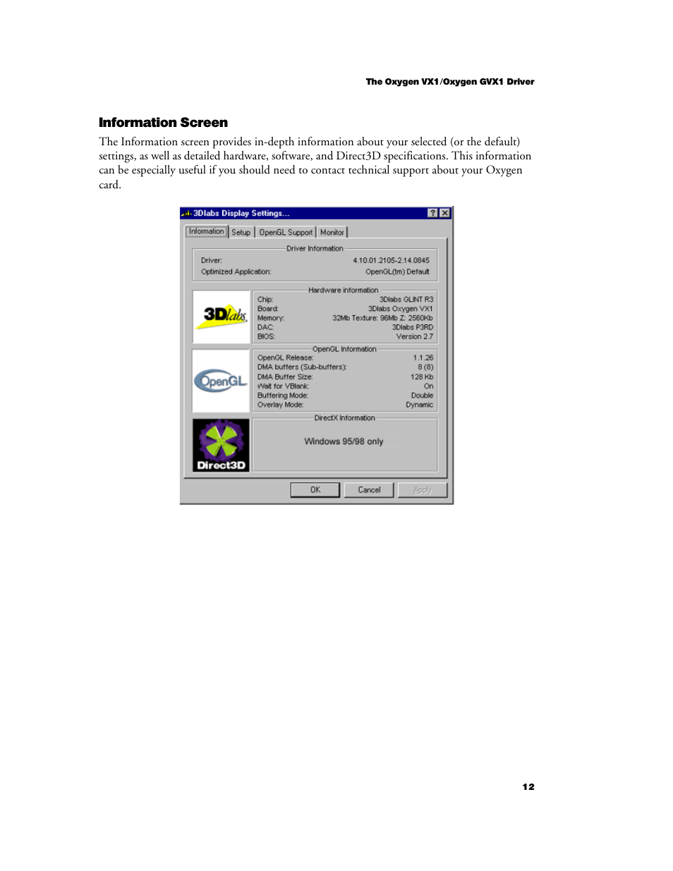 3DLABS Oxygen VX1 User Manual | Page 21 / 52