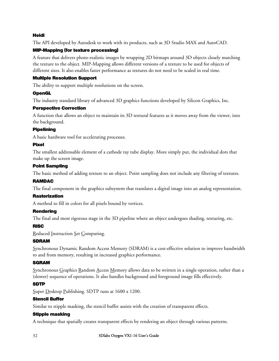 3DLABS Oxygen VX1-16 User Manual | Page 42 / 45