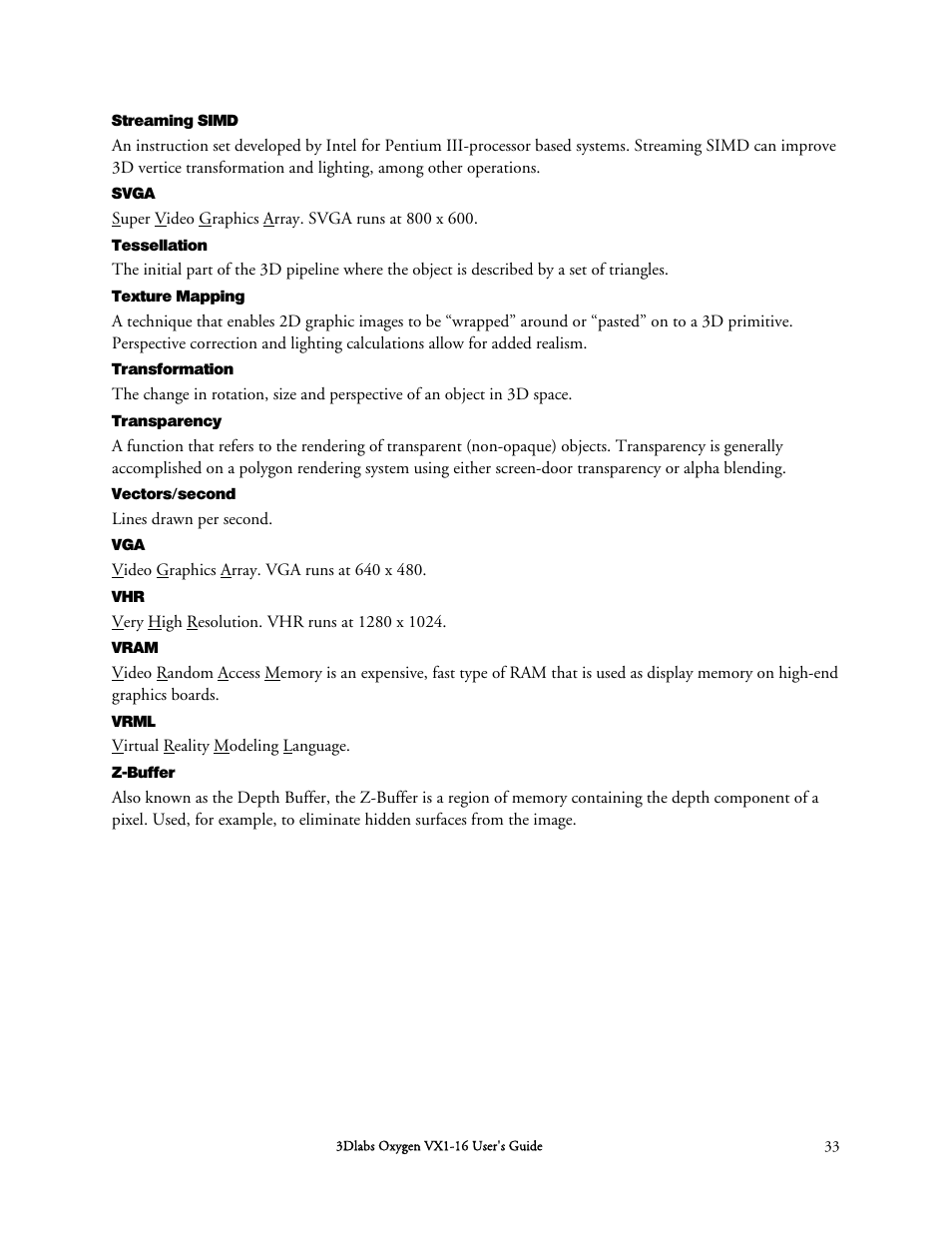 3DLABS Oxygen VX1-16 User Manual | Page 43 / 45