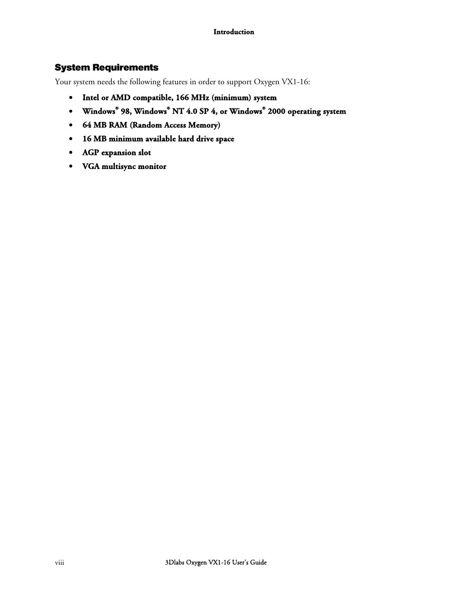 3DLABS Oxygen VX1-16 User Manual | Page 8 / 45