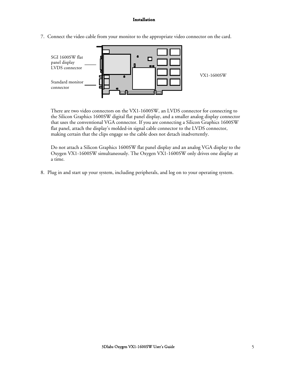 3DLABS Oxygen VX1-1600SW User Manual | Page 15 / 46
