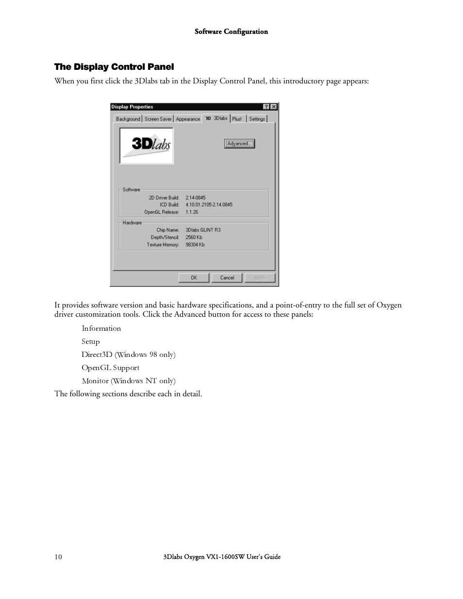 3DLABS Oxygen VX1-1600SW User Manual | Page 20 / 46