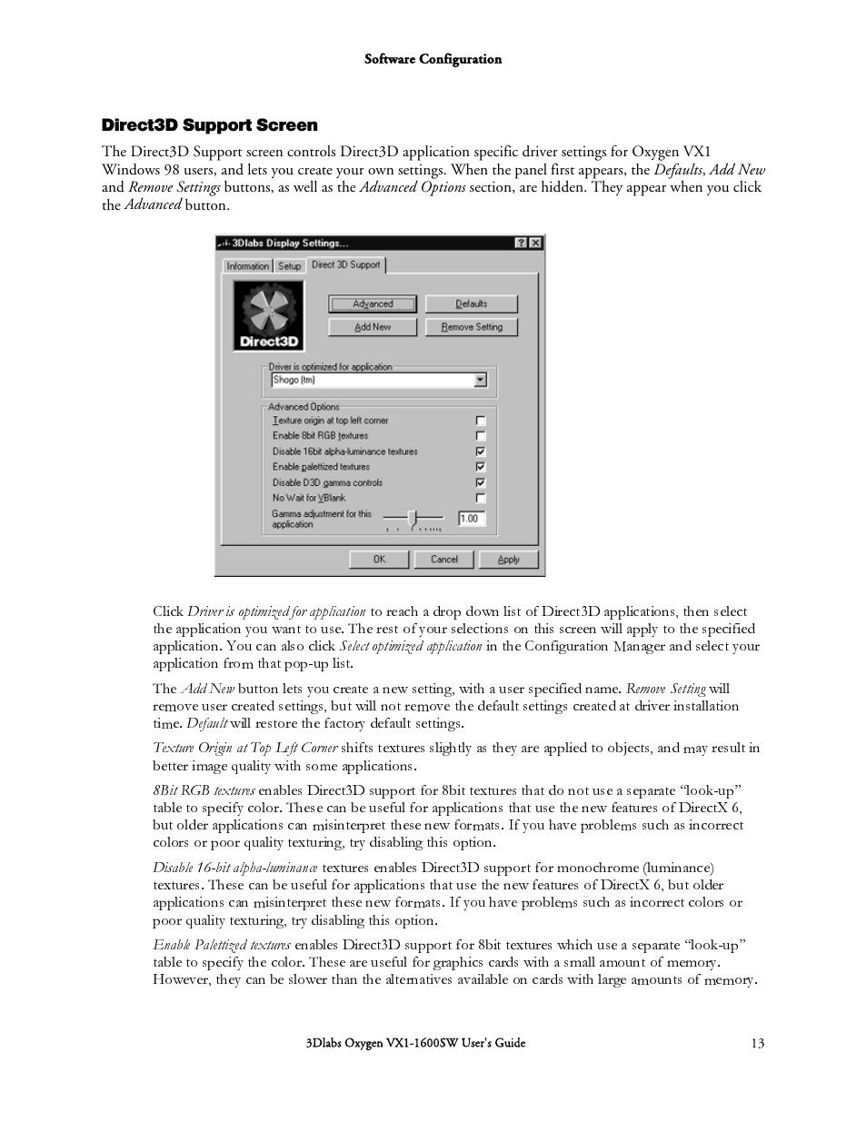 3DLABS Oxygen VX1-1600SW User Manual | Page 23 / 46
