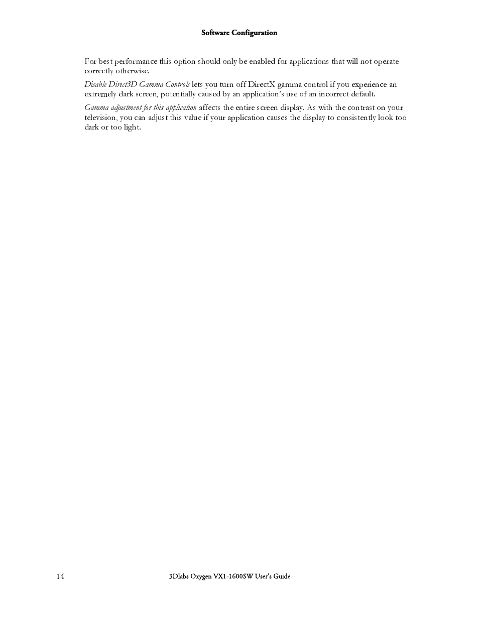 3DLABS Oxygen VX1-1600SW User Manual | Page 24 / 46