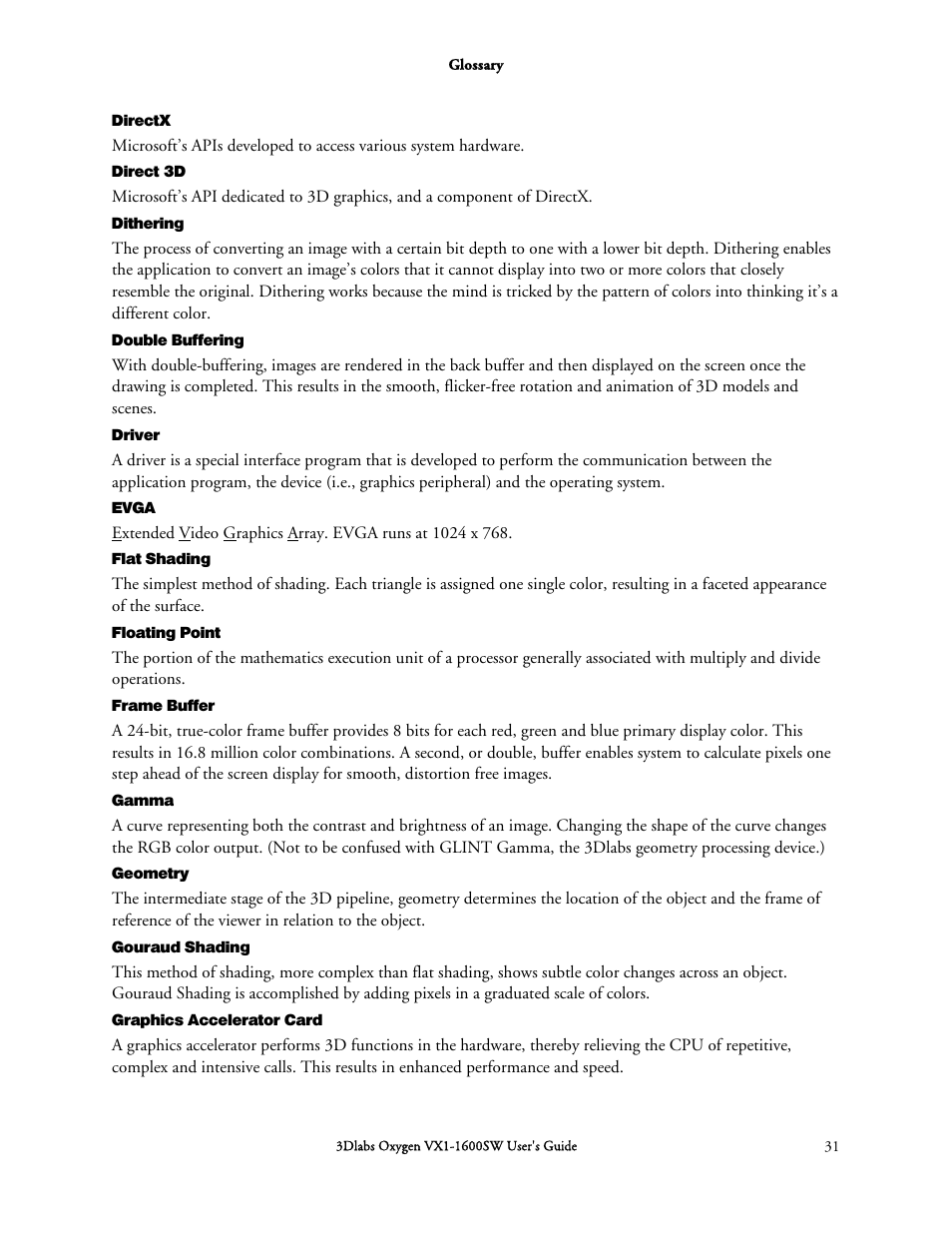 3DLABS Oxygen VX1-1600SW User Manual | Page 41 / 46