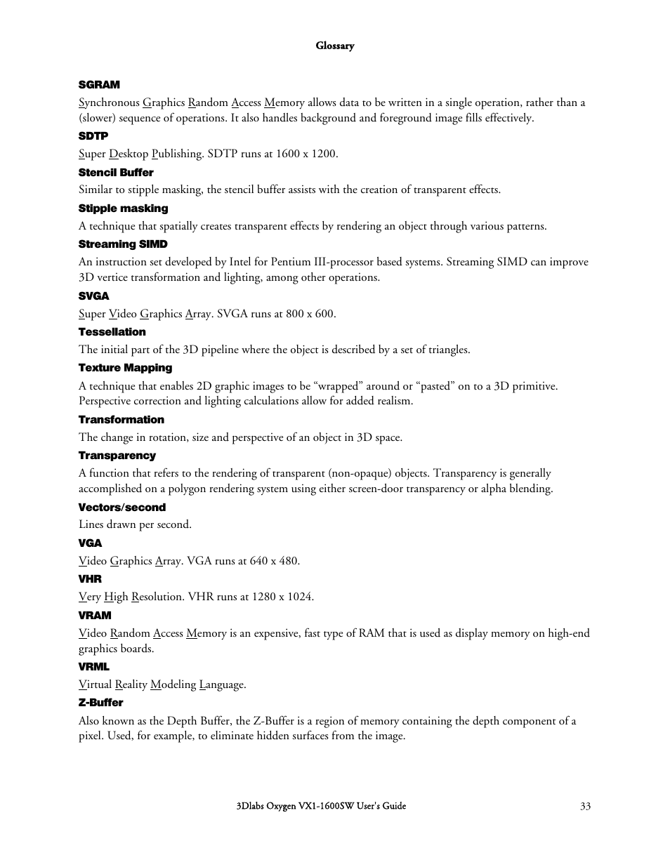 3DLABS Oxygen VX1-1600SW User Manual | Page 43 / 46