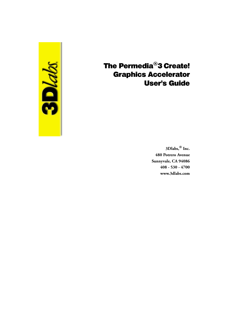 3DLABS Permedia3 User Manual | 41 pages