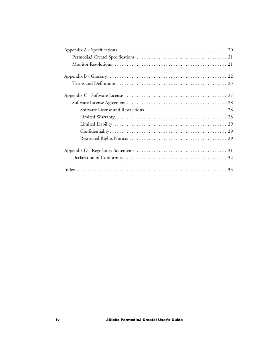 3DLABS Permedia3 User Manual | Page 4 / 41