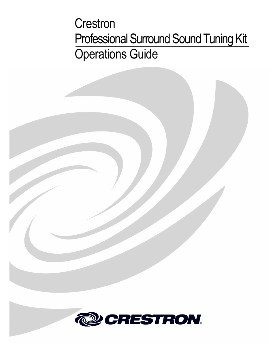 Crestron electronic Surround Sound Tuning Kit User Manual | 32 pages