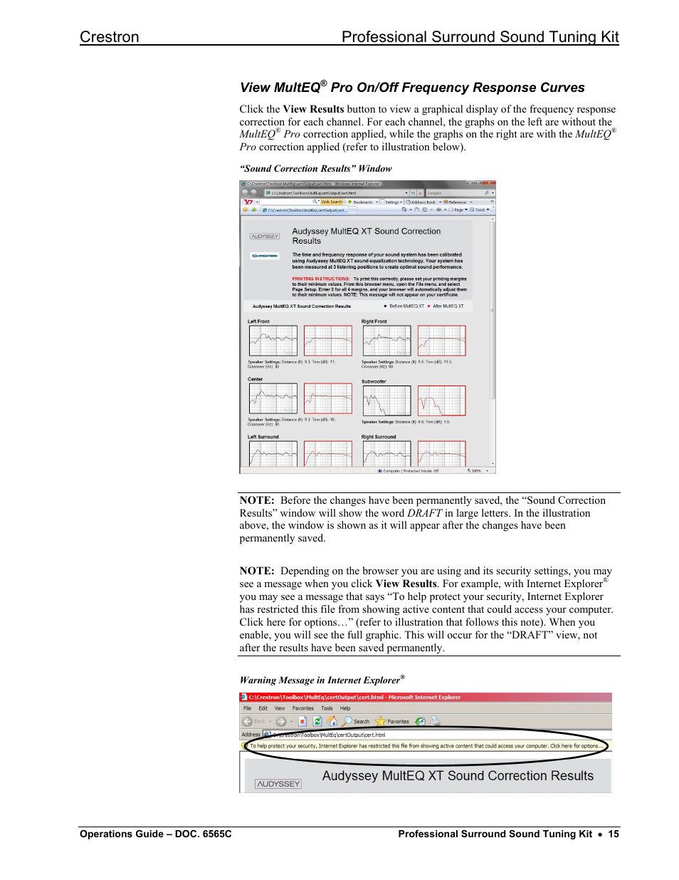 Crestron professional surround sound tuning kit | Crestron electronic Surround Sound Tuning Kit User Manual | Page 23 / 32