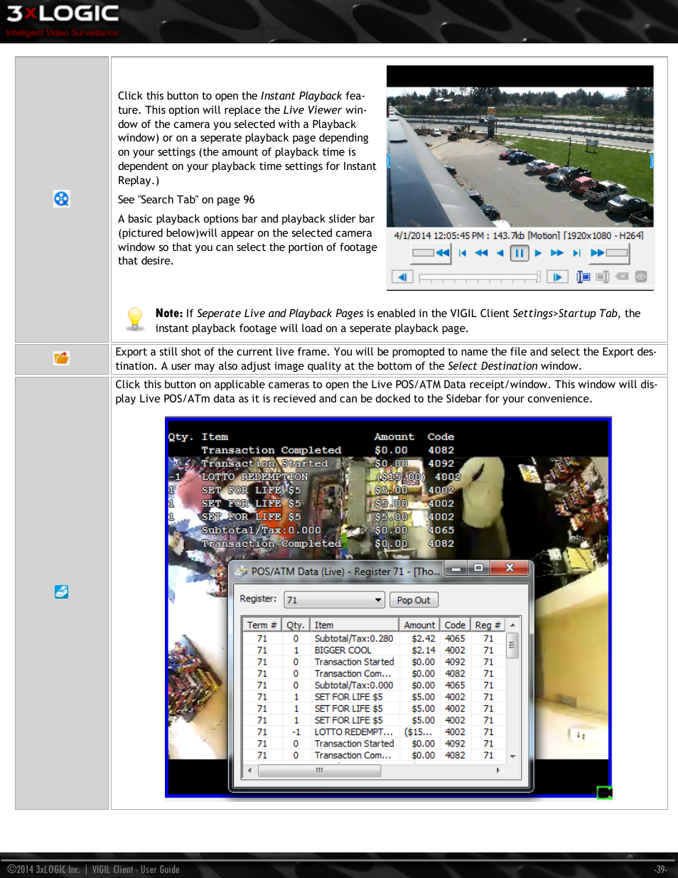 3xLOGIC VIGIL Client User Manual | Page 45 / 116