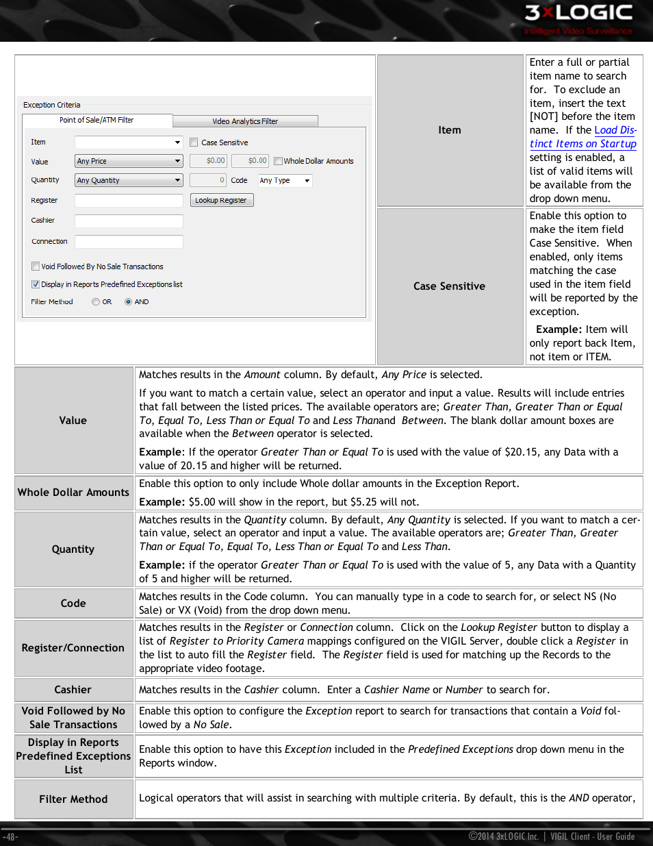 3xLOGIC VIGIL Client User Manual | Page 54 / 116