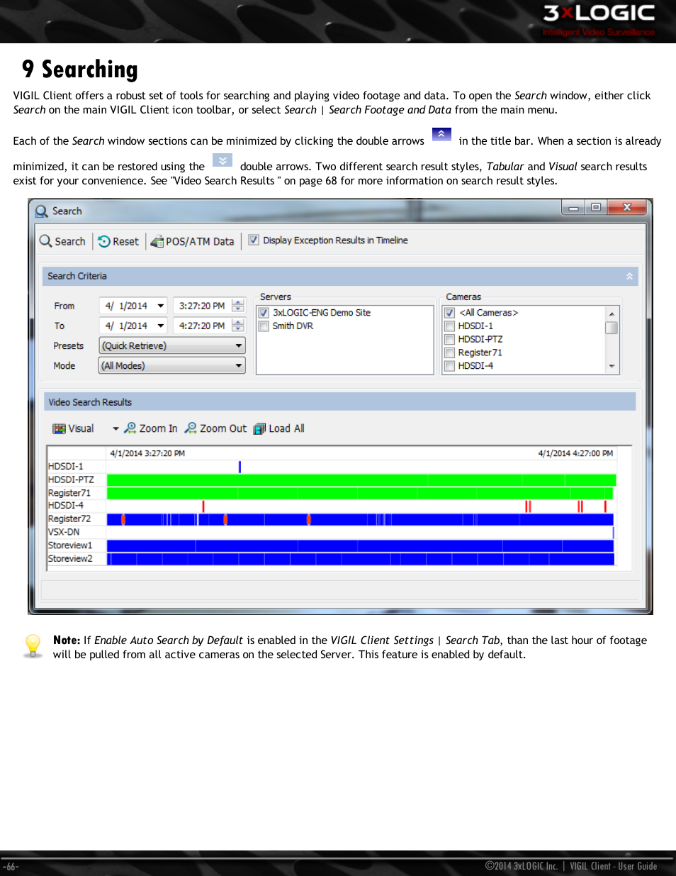 9 searching | 3xLOGIC VIGIL Client User Manual | Page 72 / 116