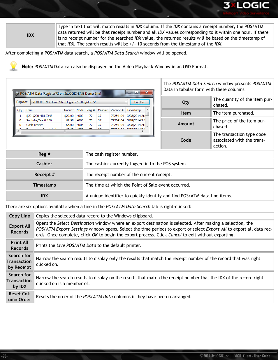 3xLOGIC VIGIL Client User Manual | Page 76 / 116