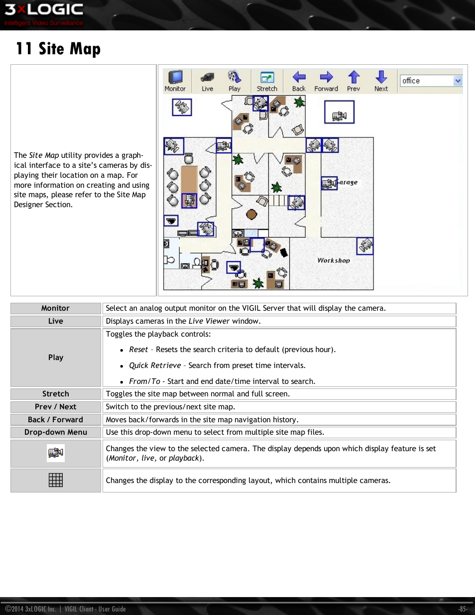 11 site map | 3xLOGIC VIGIL Client User Manual | Page 91 / 116