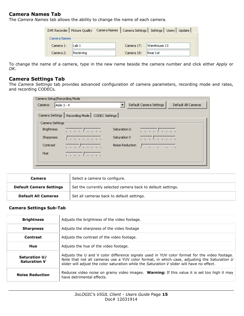 3xLOGIC VIGIL Client User Manual | Page 15 / 91