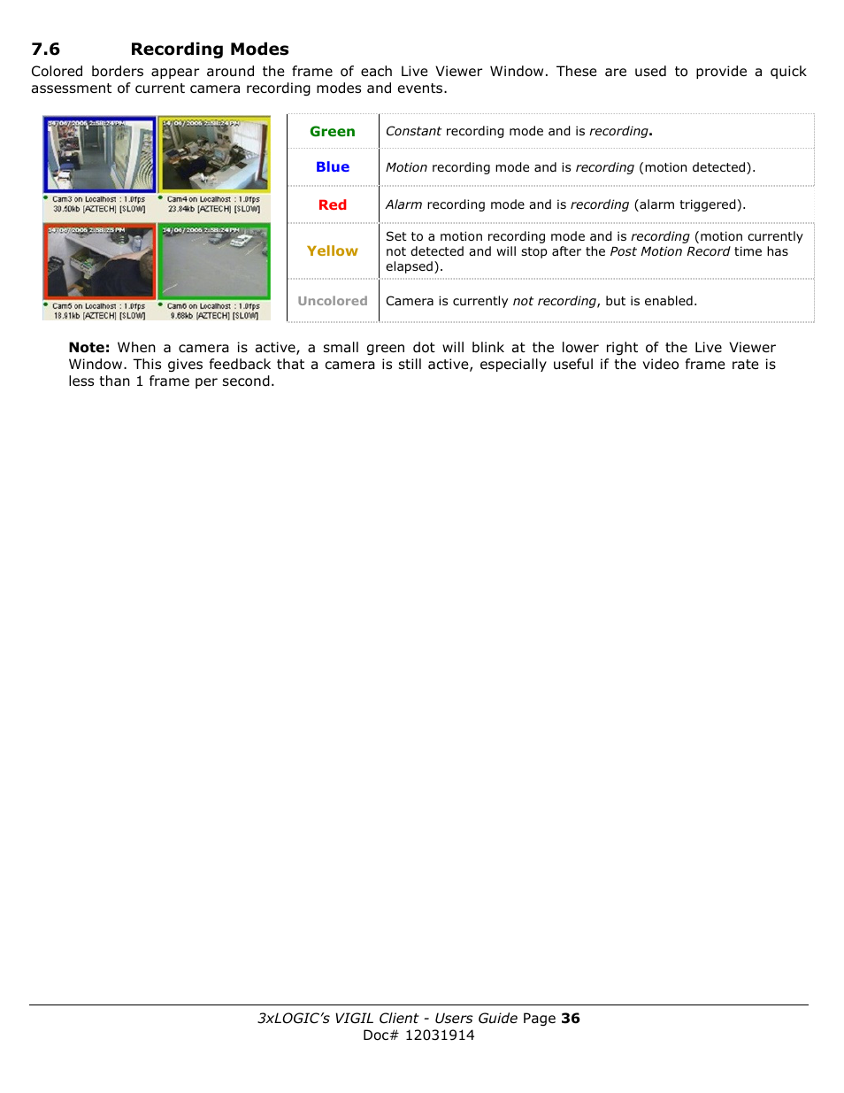 3xLOGIC VIGIL Client User Manual | Page 36 / 91