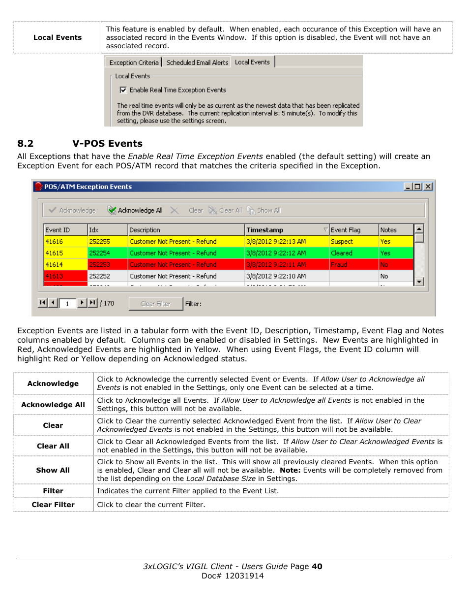 3xLOGIC VIGIL Client User Manual | Page 40 / 91