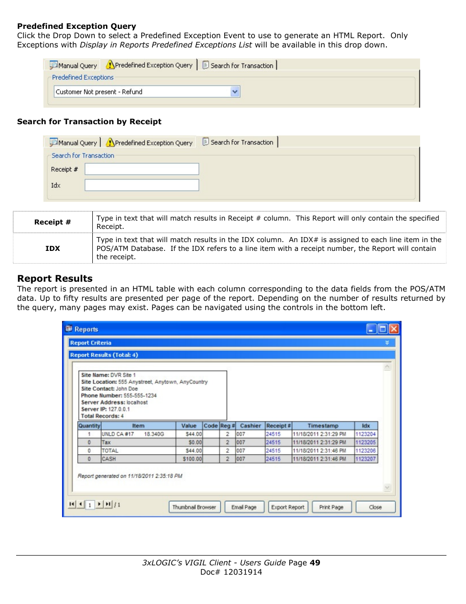 3xLOGIC VIGIL Client User Manual | Page 49 / 91