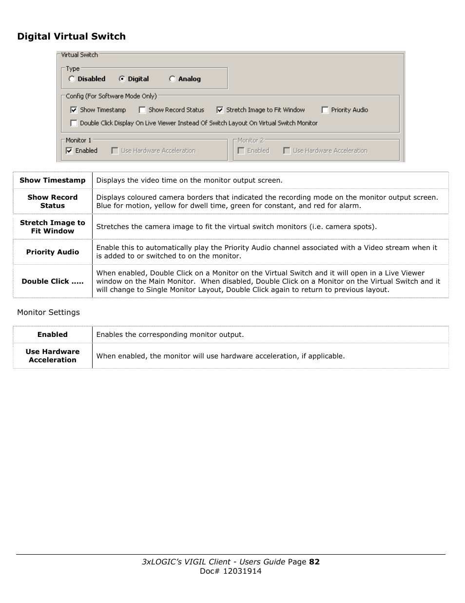 Digital virtual switch | 3xLOGIC VIGIL Client User Manual | Page 82 / 91