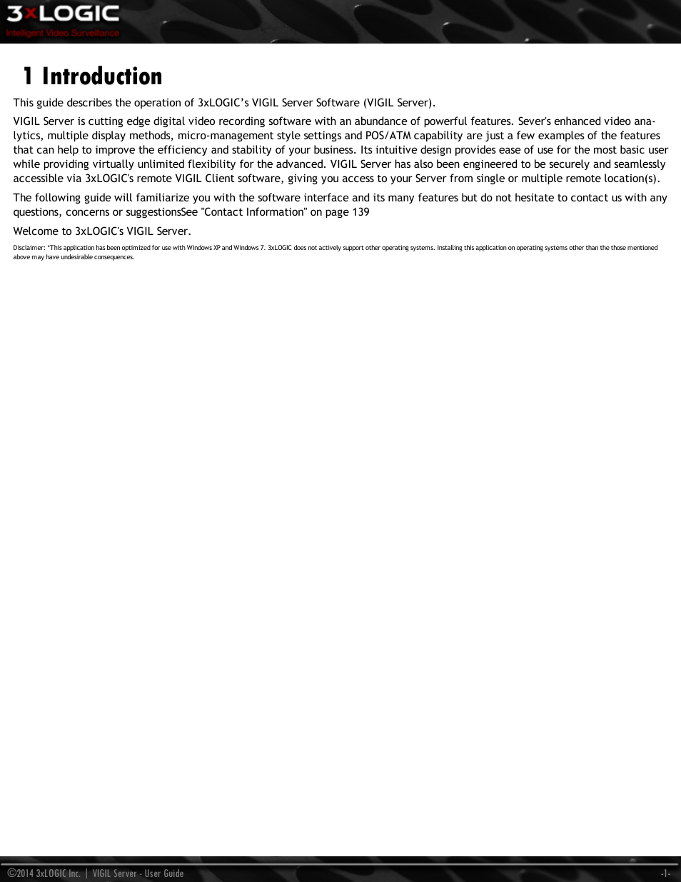 1 introduction | 3xLOGIC VIGIL Server User Manual | Page 10 / 148