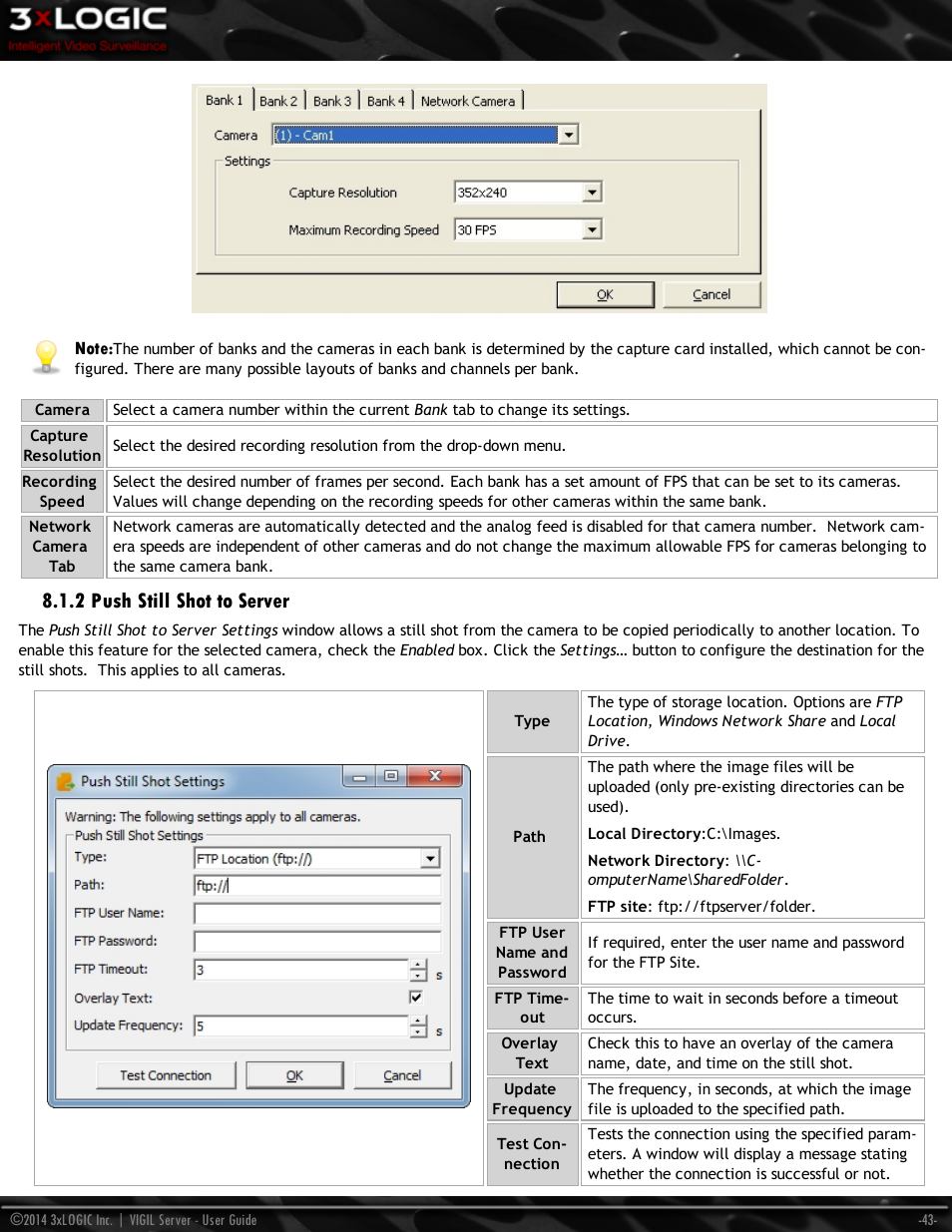 2 push still shot to server | 3xLOGIC VIGIL Server User Manual | Page 52 / 148